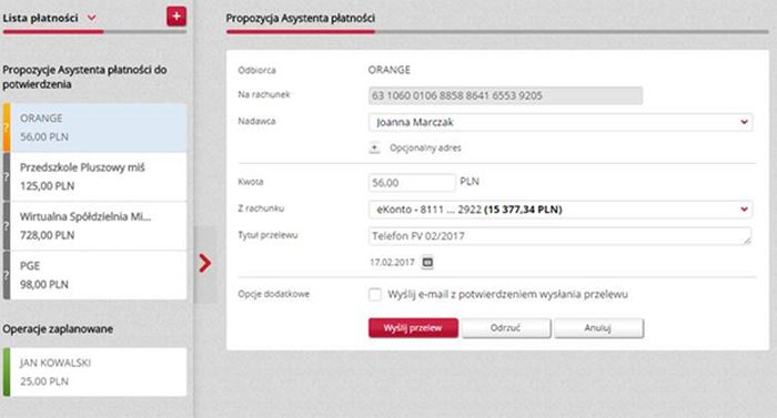 Nadchodzące płatności